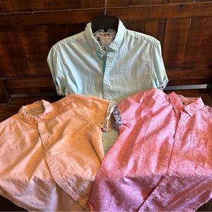 3 for $20! Men’s Denim and Flower casual button down shirts
